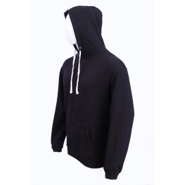 Black Hoodie W/ White Draw String